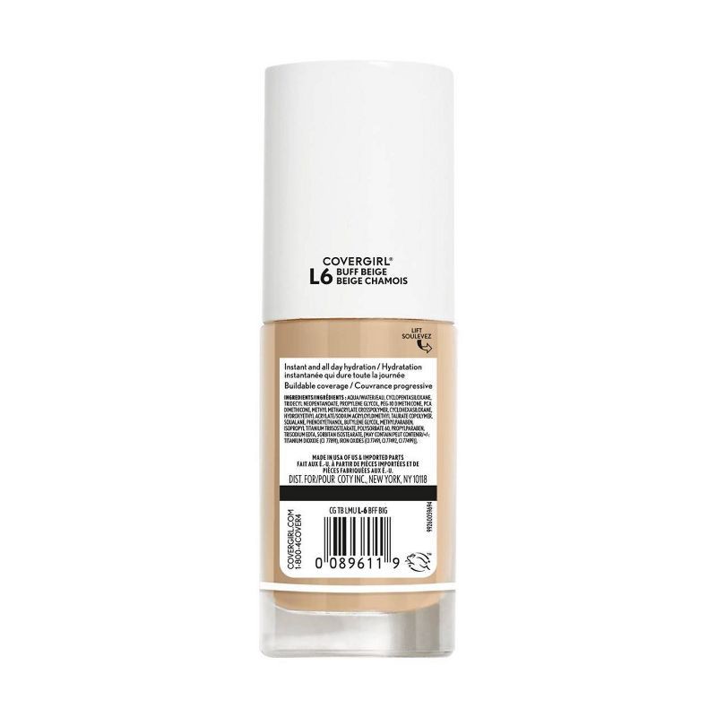 slide 3 of 3, COVERGIRL truBLEND Liquid Foundation - L6 Buff Beige - 1 fl oz, 1 fl oz