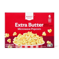 Extra Butter Microwave Popcorn - 6ct - Market Pantry™