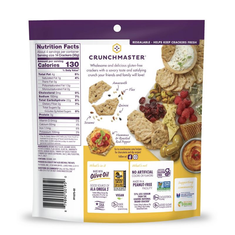 slide 2 of 3, Crunchmaster Multi-Seed Original Crackers 4oz, 4 oz