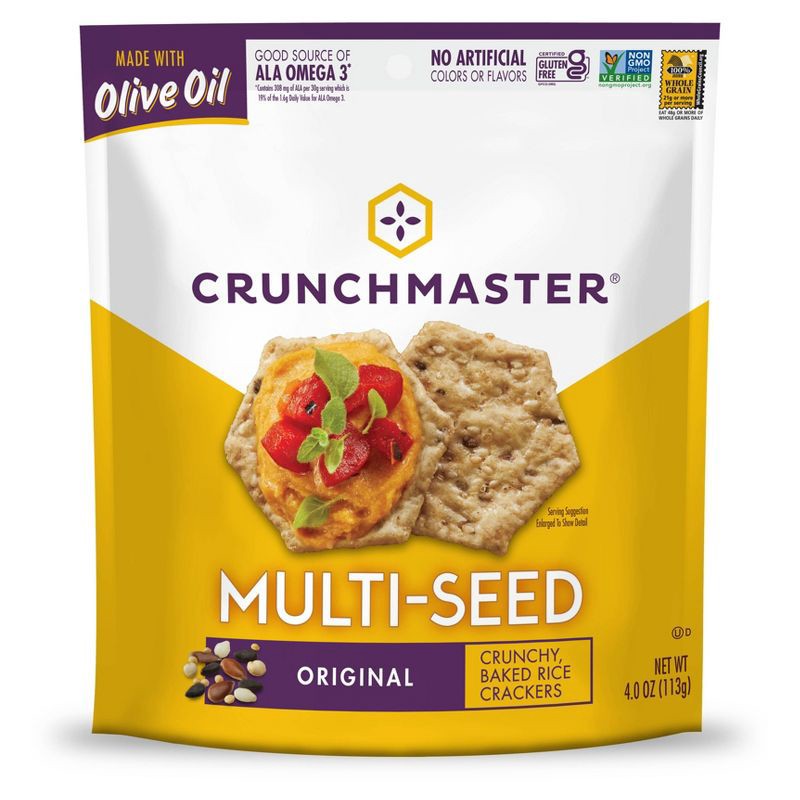 slide 1 of 3, Crunchmaster Multi-Seed Original Crackers 4oz, 4 oz