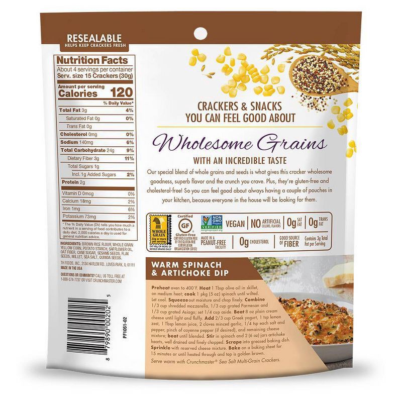 slide 2 of 3, Crunchmaster Multi-Grain Sea Salt Crackers 4oz, 4 oz