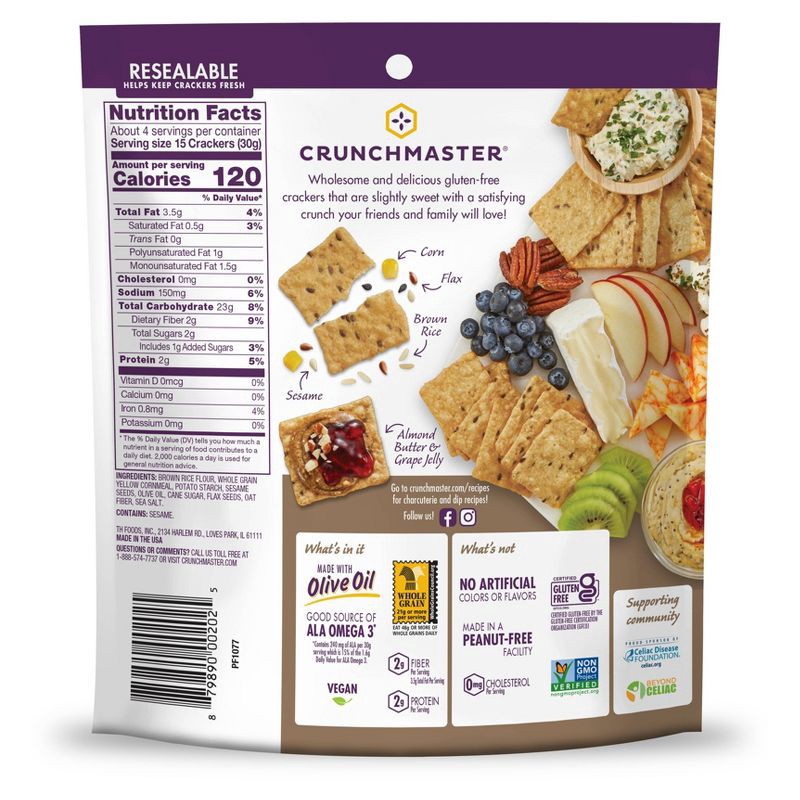 slide 3 of 3, Crunchmaster Multi-Grain Sea Salt Crackers 4oz, 4 oz