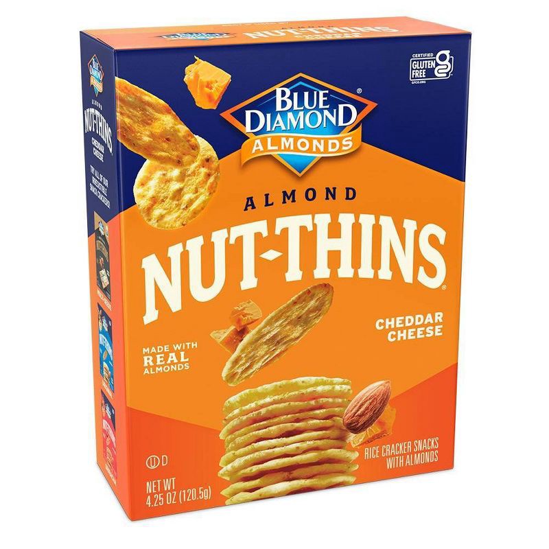 slide 1 of 4, Blue Diamond Almonds Blue Diamond Nut Thins Cheddar Cheese - 4.25oz, 4.25 oz