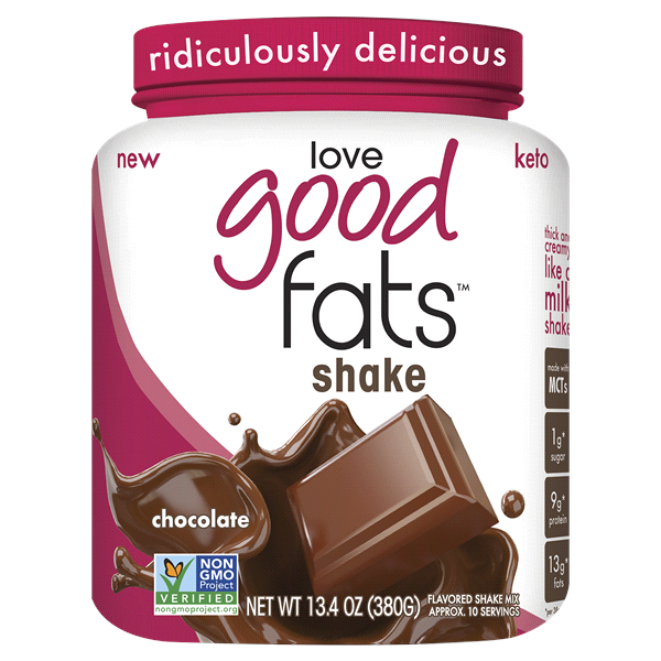 slide 1 of 1, Love Good Fats Chocolate Milk Shake, 13.4 oz