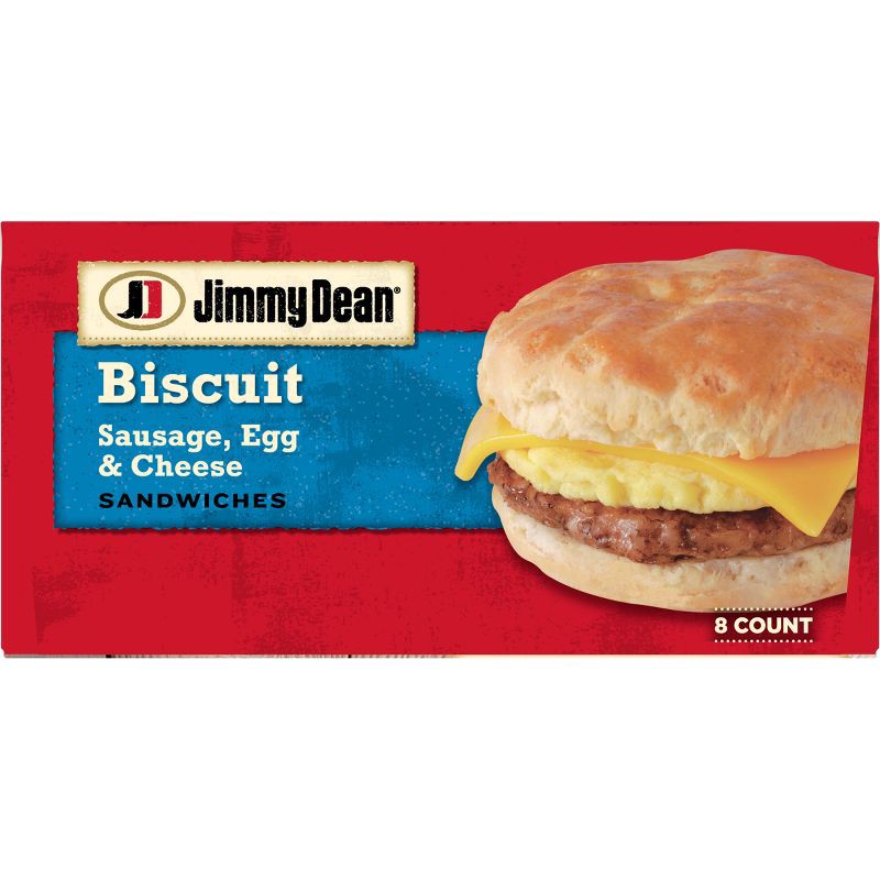 slide 8 of 10, Jimmy Dean Frozen Sausage Egg & Cheese Biscuit - 8ct/36oz, 8 ct; 36 oz