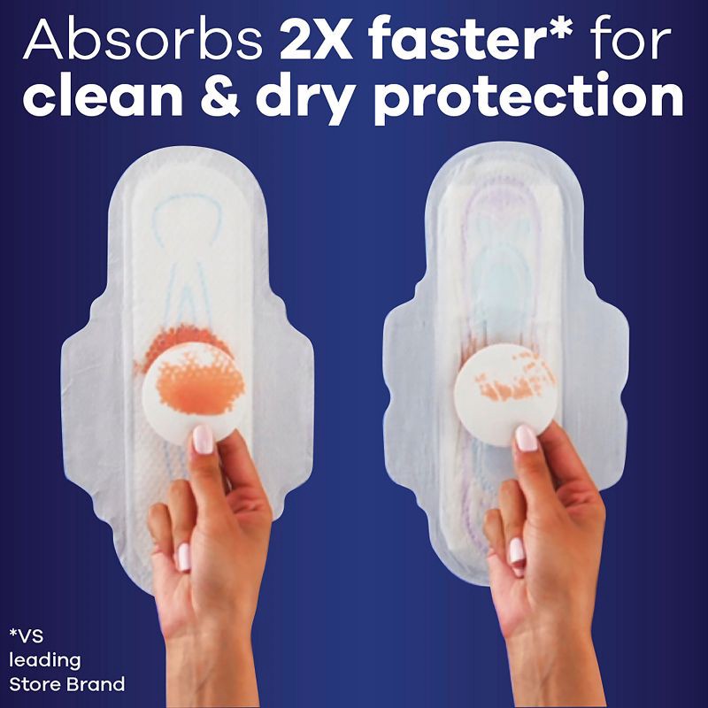 slide 4 of 9, Always Ultra Thin Overnight Absorbency Unscented Pads with Wings - Size 4 - 50ct, 50 ct