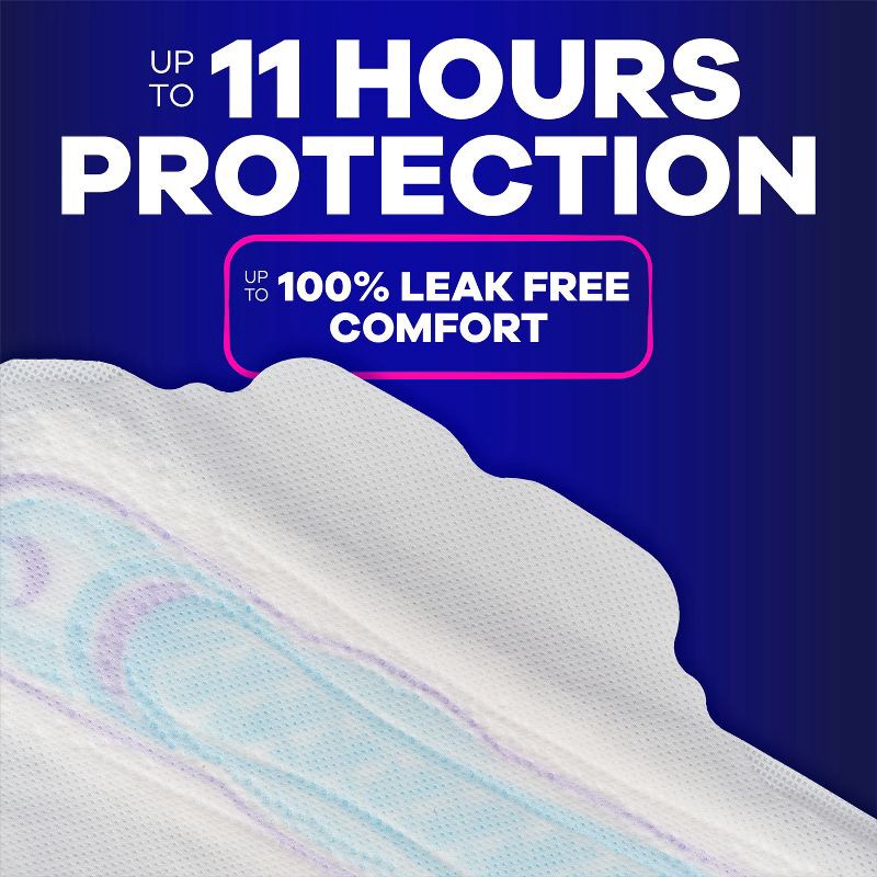 slide 5 of 10, Always Ultra Thin Overnight Absorbency Unscented Pads with Wings - Size 4 - 50ct, 4 x 50 ct