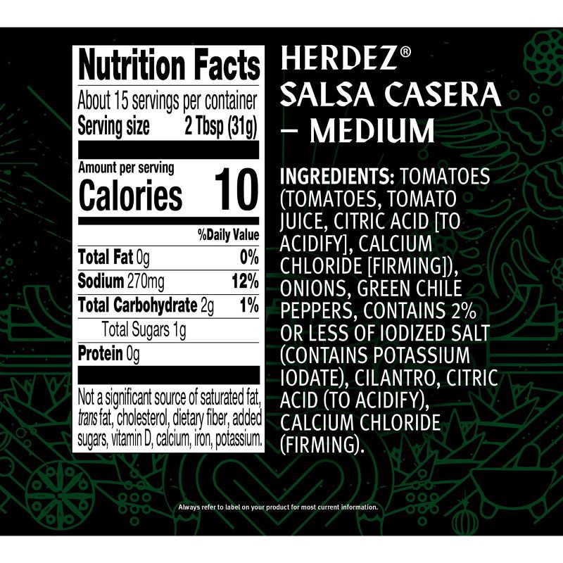 slide 7 of 11, Herdez Casera Medium Salsa 16oz, 16 oz