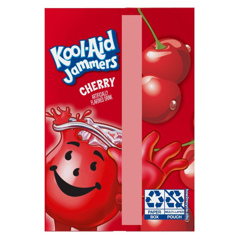 slide 12 of 12, Kool-Aid Jammers Cherry Juice Drinks - 10pk/6 fl oz Pouches, 10 ct; 6 fl oz