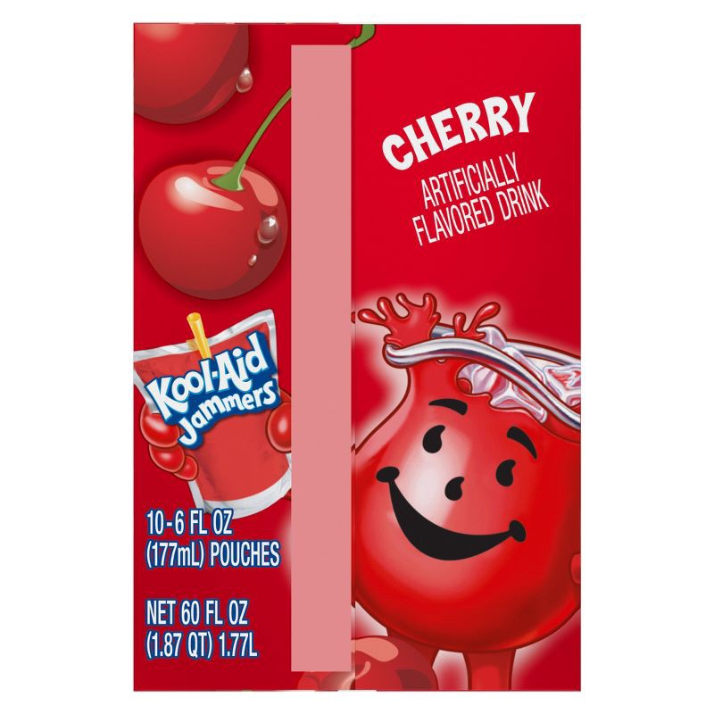 slide 10 of 12, Kool-Aid Jammers Cherry Juice Drinks - 10pk/6 fl oz Pouches, 10 ct; 6 fl oz