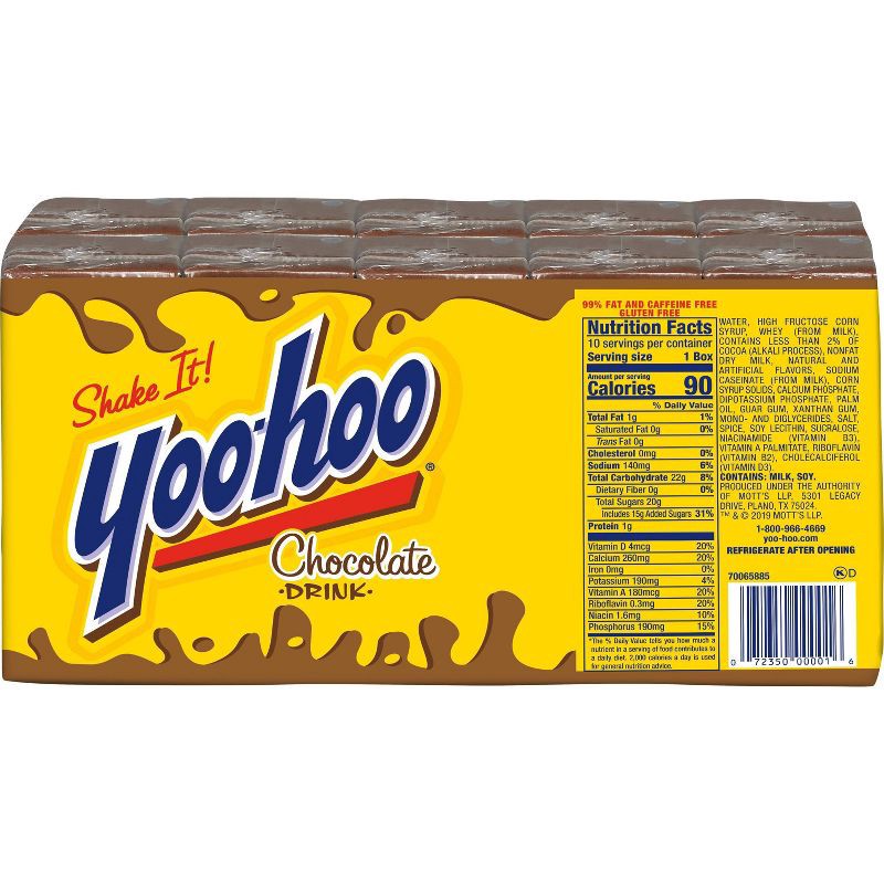slide 6 of 6, Mott's Yoo-hoo Chocolate Drink - 10pk/6.5 fl oz Boxes, 10 ct, 6.5 fl oz