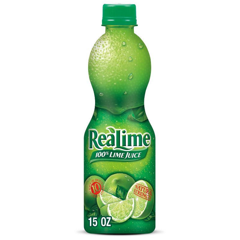 slide 1 of 6, ReaLime 100% Lime Juice - 15 fl oz Bottle, 15 fl oz