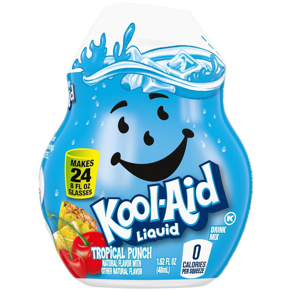 slide 9 of 10, Kool-Aid Liquid Tropical Punch Naturally Flavored Soft Drink Mix, 1.62 oz