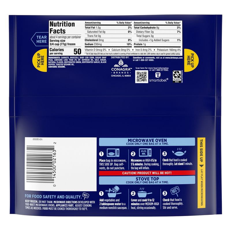 slide 5 of 9, Birds Eye Steamfresh Asian Medley Frozen Vegetables - 10.8oz, 10.8 oz