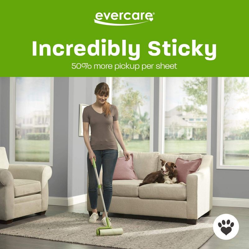 slide 5 of 7, Evercare Mega Extendable Lint Roller - 25 Layer - 11.11 sq ft, 11.11 sq ft