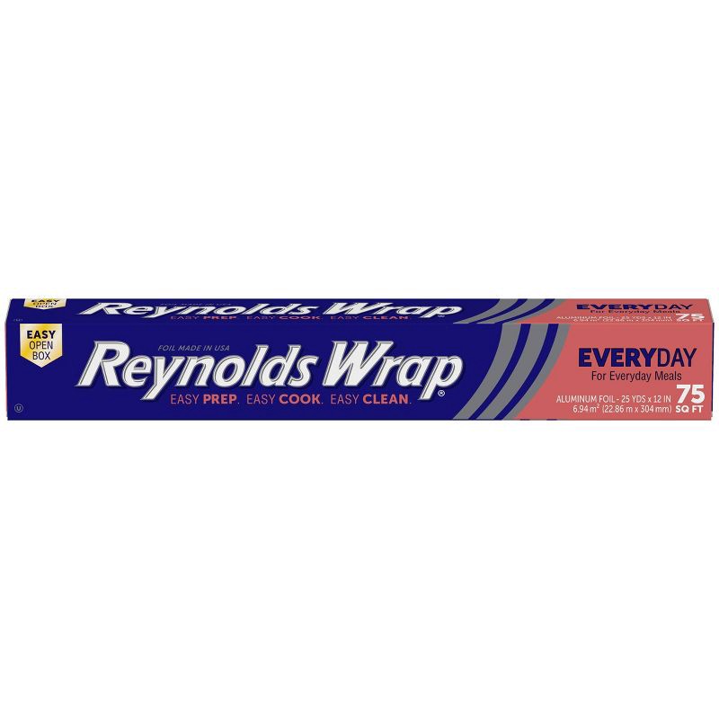 slide 1 of 8, Reynolds Wrap Standard Aluminum Foil - 75 sq ft, 75 sq ft