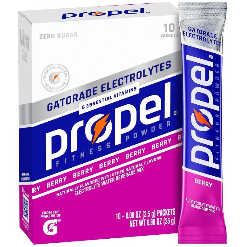 slide 1 of 11, Propel Zero Berry Water Beverage Mix - 10pk/0.08oz Pouches, 10 ct, 0.08 oz