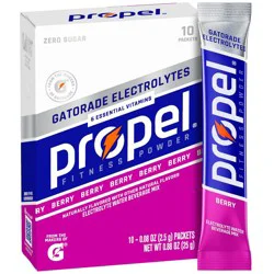 Propel Zero Berry Water Beverage Mix - 10pk/0.08oz Pouches