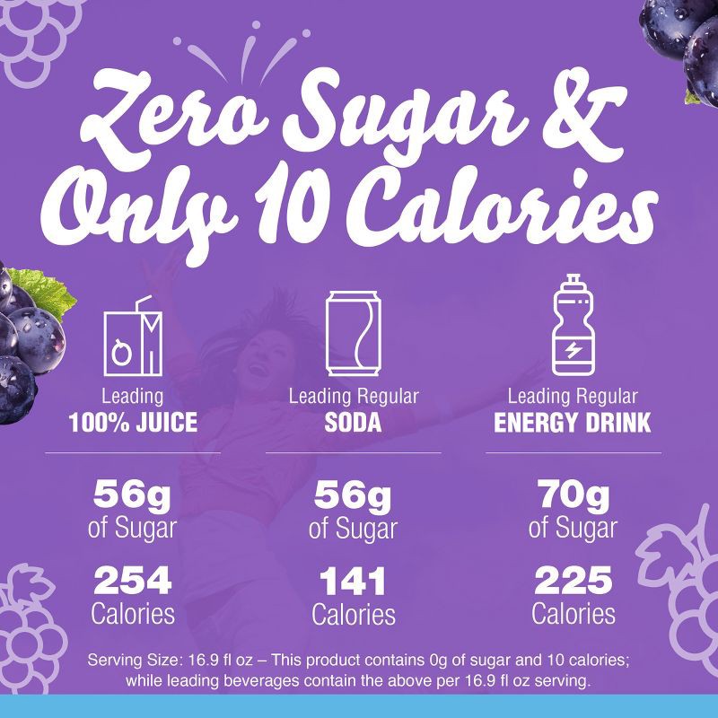 slide 2 of 9, Crystal Light On the Go Grape Energy Drink Mix - 10pk/0.11oz Stix, 10 ct, 0.11 oz