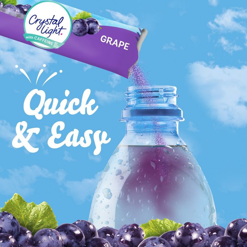 slide 3 of 9, Crystal Light On the Go Grape Energy Drink Mix - 10pk/0.11oz Stix, 10 ct, 0.11 oz