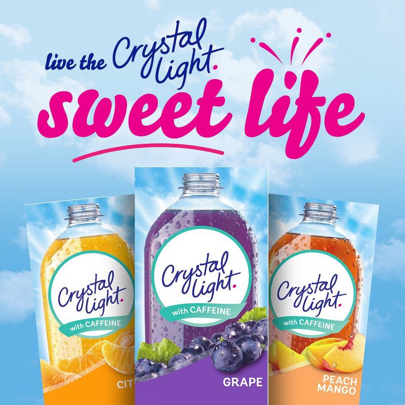 slide 8 of 9, Crystal Light On the Go Grape Energy Drink Mix - 10pk/0.11oz Stix, 10 ct, 0.11 oz