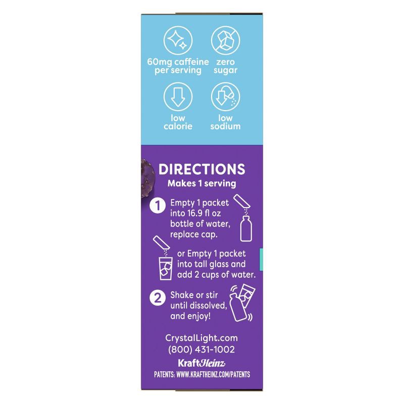 slide 9 of 9, Crystal Light On the Go Grape Energy Drink Mix - 10pk/0.11oz Stix, 10 ct, 0.11 oz