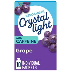 Crystal Light On the Go Grape Energy Drink Mix - 10pk/0.11oz Stix: Gluten-Free
