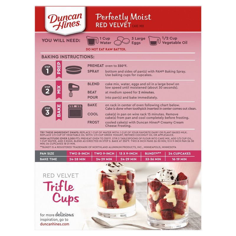 slide 6 of 7, Duncan Hines Red Velvet Cake Mix - 15.25oz, 15.25 oz