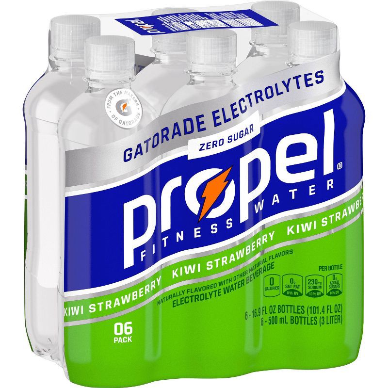 slide 3 of 11, Propel Zero Kiwi Strawberry Nutrient Enhanced Water - 6pk/16.9 fl oz Bottles, 6 ct; 16.9 fl oz