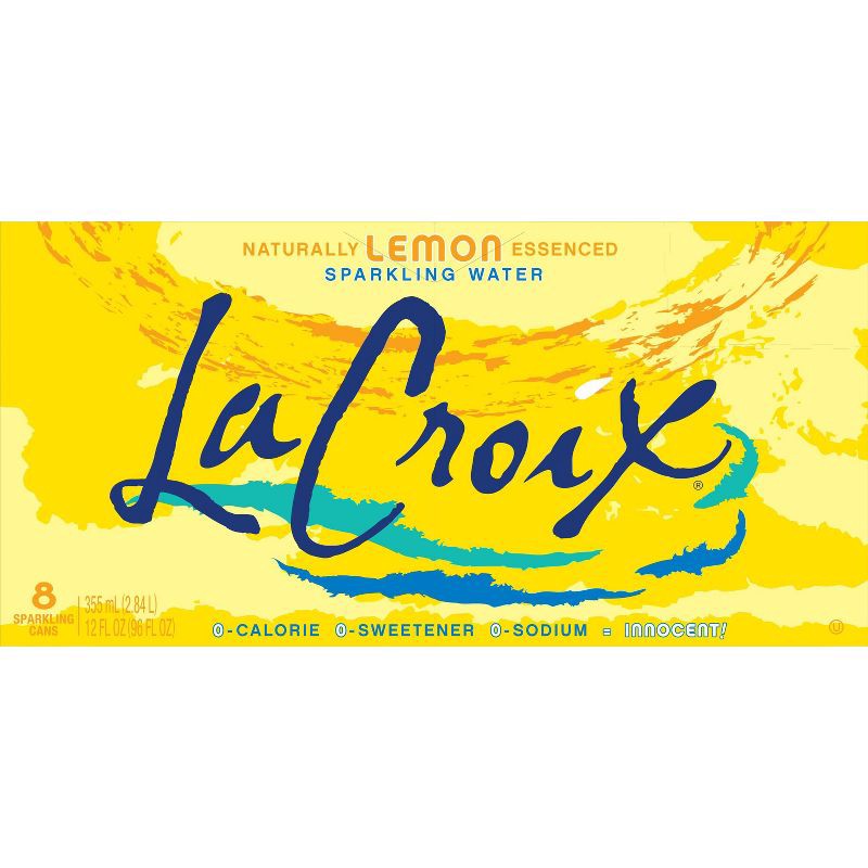 slide 5 of 6, LaCroix Sparkling Water Lemon - 8pk/12 fl oz Cans, 8 ct; 12 fl oz