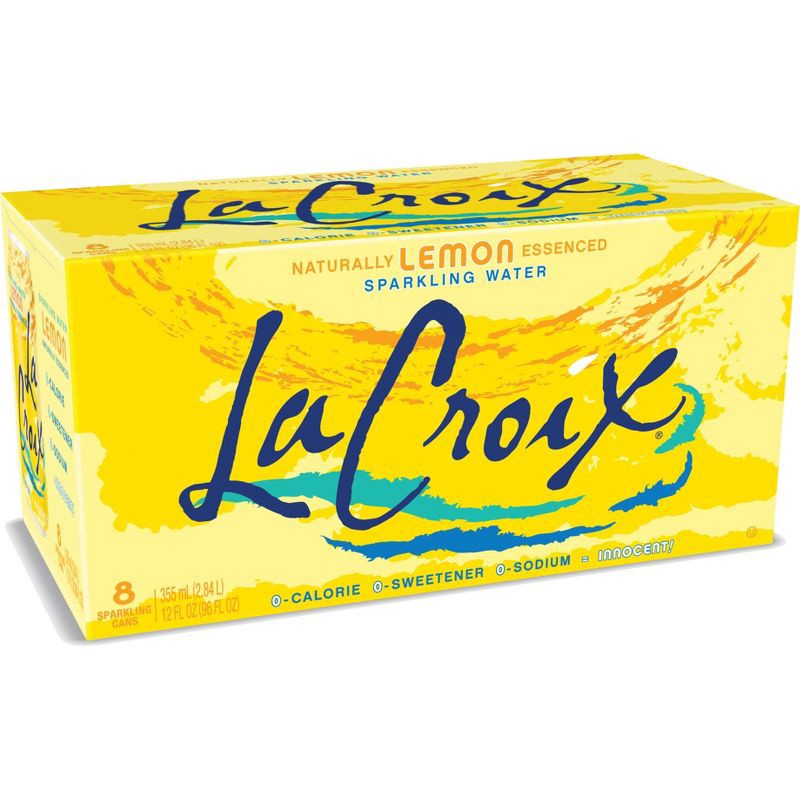 slide 1 of 6, LaCroix Sparkling Water Lemon - 8pk/12 fl oz Cans, 8 ct; 12 fl oz