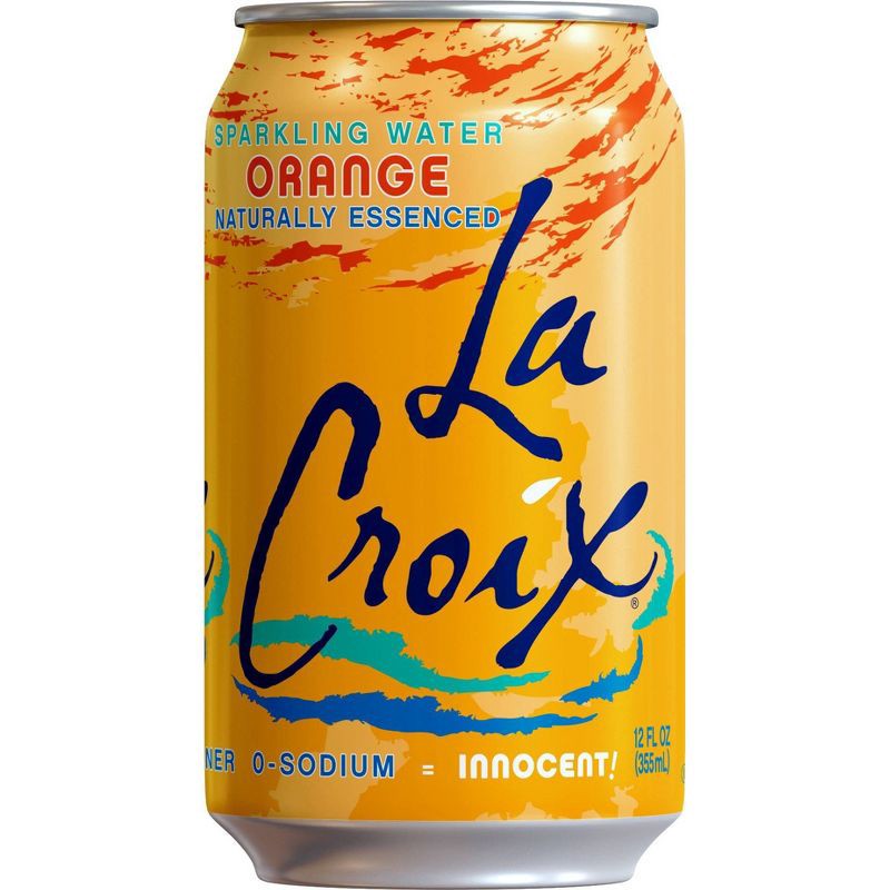 slide 2 of 6, LaCroix Orange Sparkling Water - 8pk/12 fl oz Cans, 8 ct; 12 fl oz