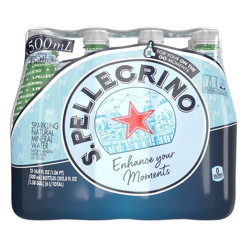 slide 8 of 8, Sanpellegrino San Pellegrino Sparkling Natural Mineral Water - 12pk/16.9 fl oz Bottles, 12 ct; 16.9 fl oz