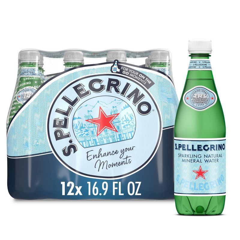 slide 1 of 8, Sanpellegrino San Pellegrino Sparkling Natural Mineral Water - 12pk/16.9 fl oz Bottles, 12 ct; 16.9 fl oz