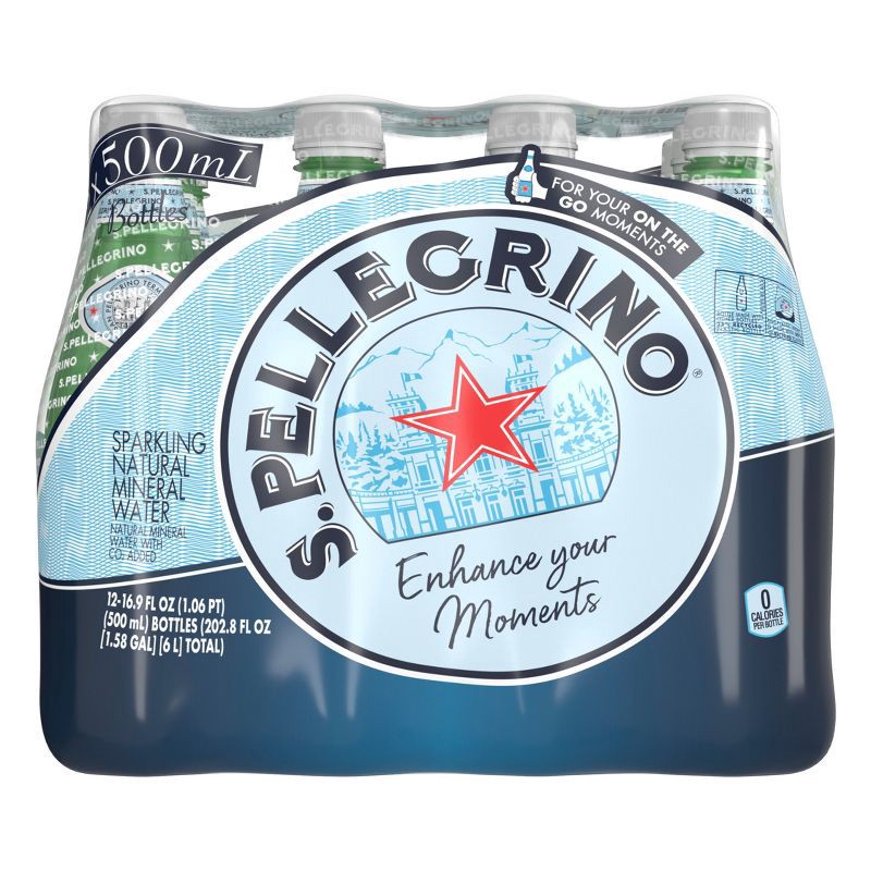 slide 1 of 7, Sanpellegrino San Pellegrino Sparkling Natural Mineral Water - 12pk/16.9 fl oz Bottles, 12 ct; 16.9 fl oz