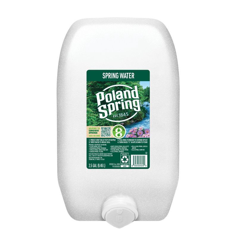 slide 1 of 8, Poland Spring Brand 100% Natural Spring Water - 2.5 gal Jug, 2.5 gal