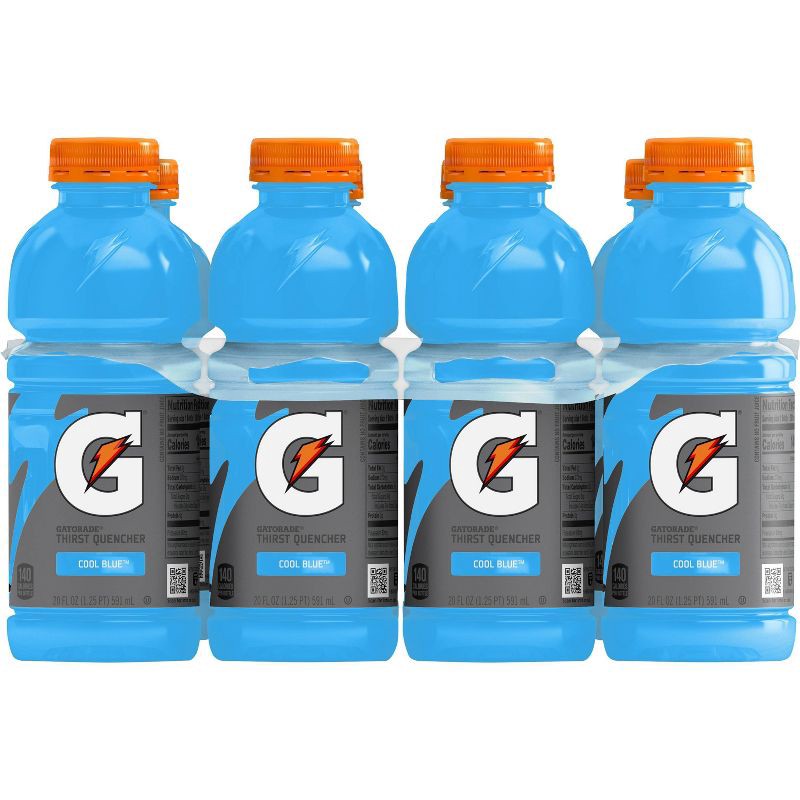 slide 1 of 7, Gatorade Cool Blue Sports Drink - 8pk/20 fl oz Bottles, 8 ct; 20 fl oz