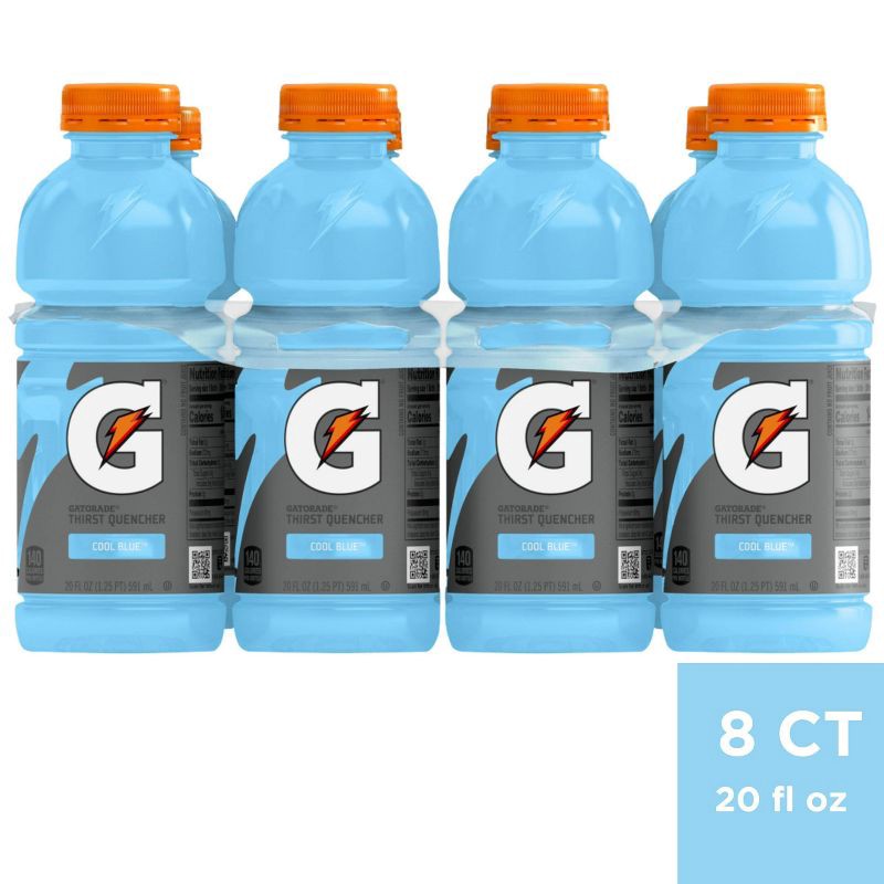 slide 1 of 7, Gatorade Cool Blue Sports Drink - 8pk/20 fl oz Bottles, 8 ct; 20 fl oz