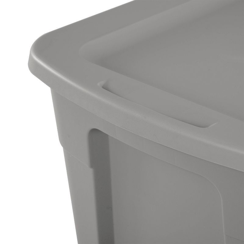 slide 8 of 8, 30gal Storage Tote Gray - Room Essentials™: Large Plastic Storage Bin with Lid, Stackable & Portable, 120L Capacity, 30 gal, 120 liter