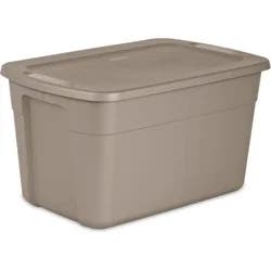 30gal Storage Tote Gray - Room Essentials™: Large Plastic Storage Bin with Lid, Stackable & Portable, 120L Capacity