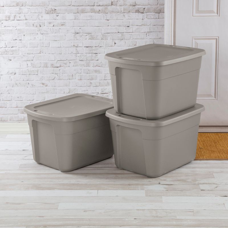 18-Gal. Gray Storage Tote