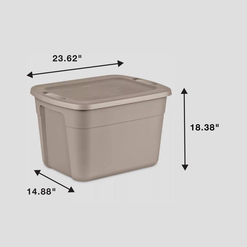 slide 6 of 8, 18gal Storage Tote Gray - Room Essentials™: Plastic Utility Container, Lidded, Stackable, Built-In Handles, 72qt Capacity, 18 gal, 72 qt