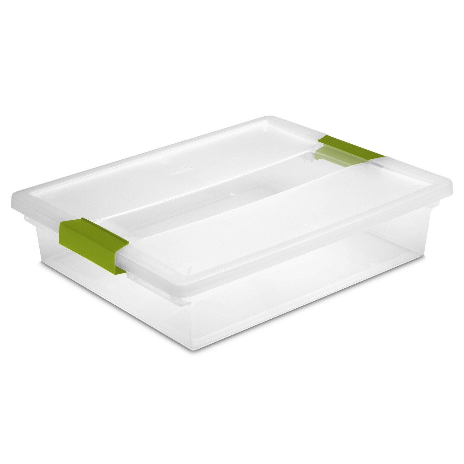 slide 1 of 1, Sterilite Clip Storage Box Green, 1 ct