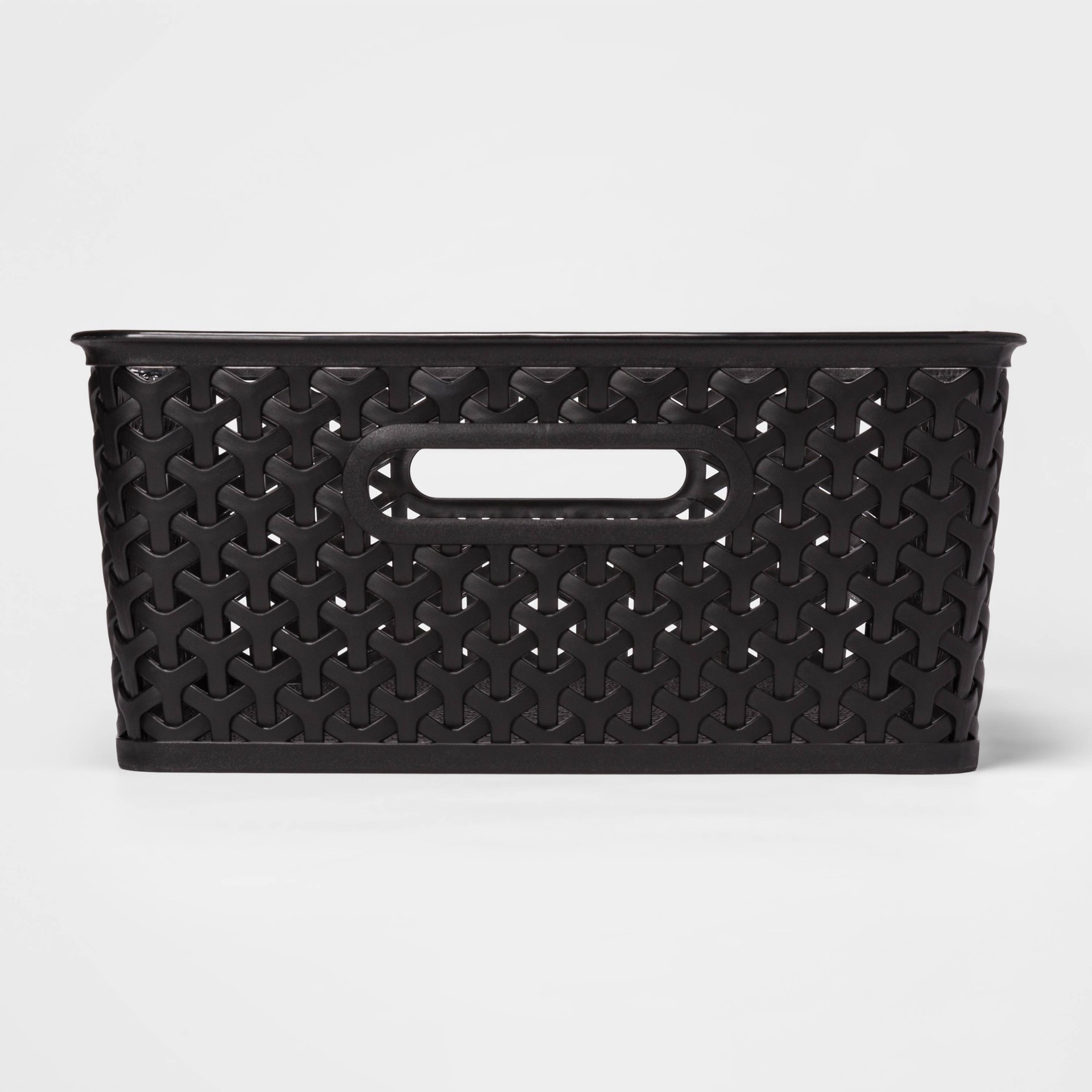 serie Gewoon overlopen Benadrukken Y-Weave Medium Decorative Storage Basket Black - Brightroom 1 ct | Shipt