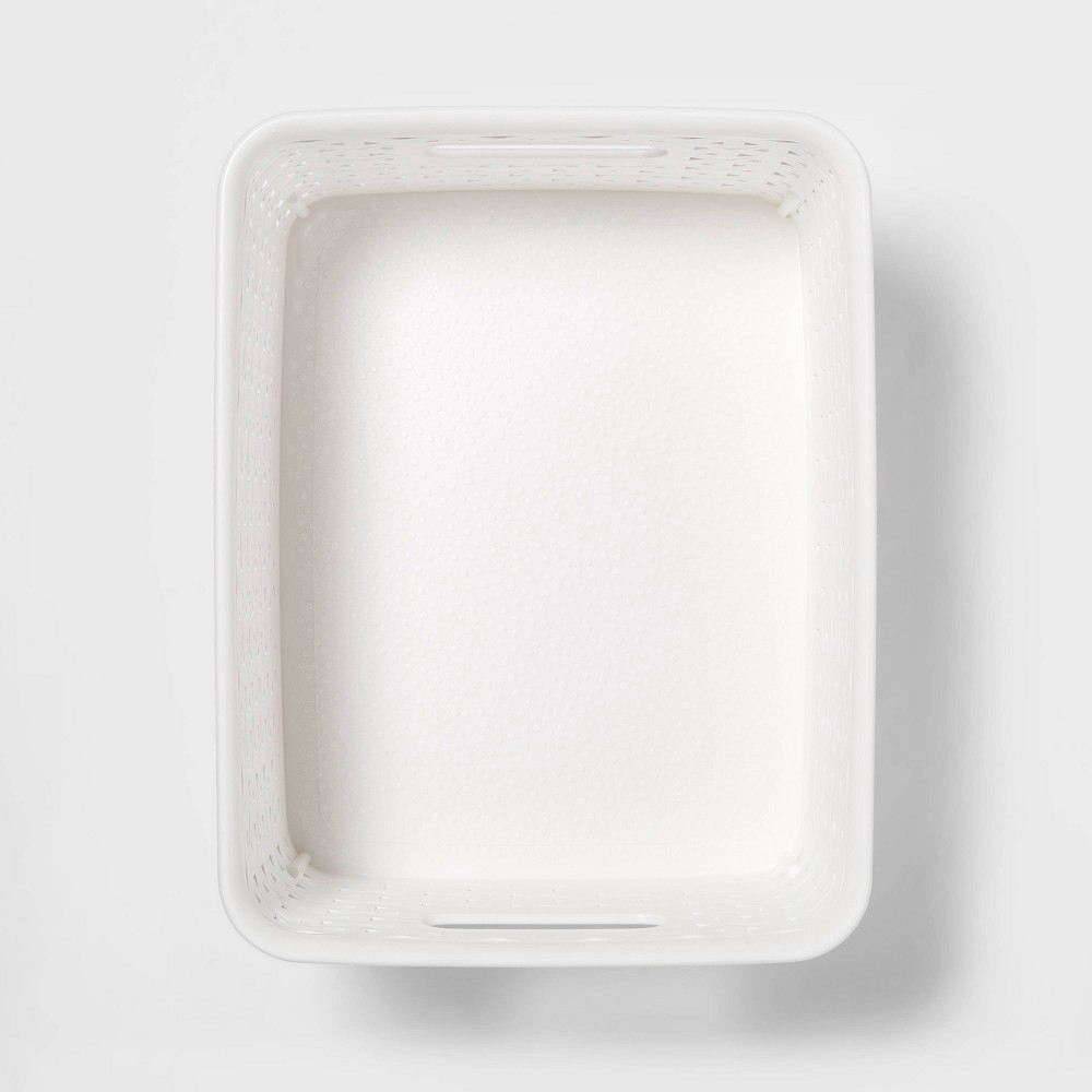 slide 3 of 3, Y-Weave Decorative Storage Basket White - Room Essentials, 1 ct