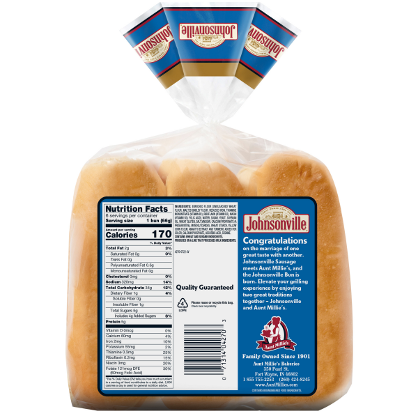 slide 6 of 29, Johnsonville Brat Buns, Stadium, 6 ct