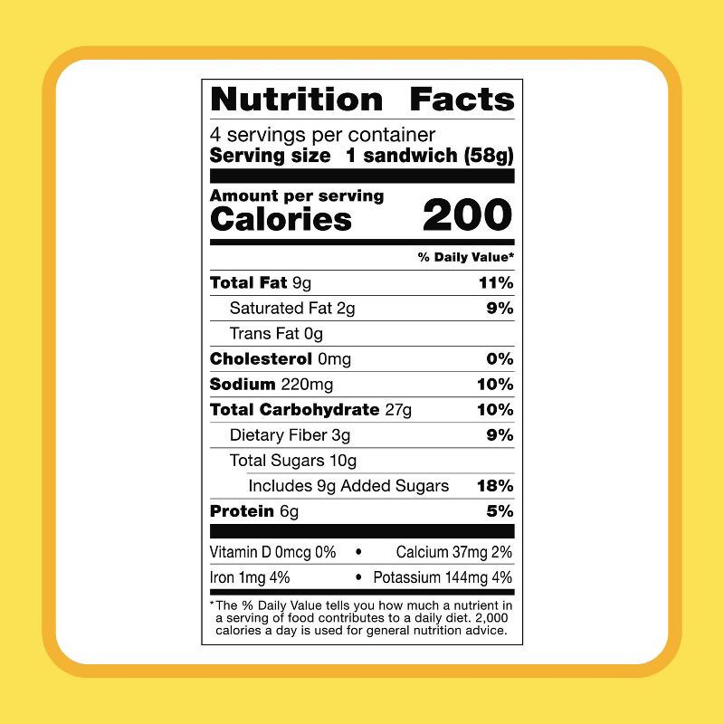 slide 6 of 10, Smucker's Uncrustables Frozen Peanut Butter & Honey Spread Sandwich - 8oz/4ct, 4 ct; 8 oz