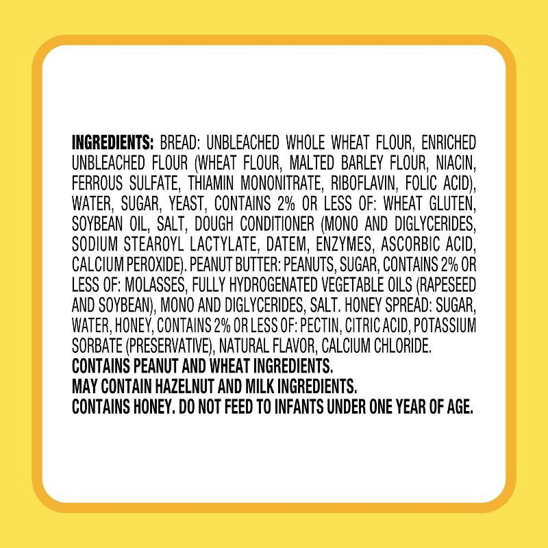 slide 7 of 10, Smucker's Uncrustables Frozen Peanut Butter & Honey Spread Sandwich - 8oz/4ct, 4 ct; 8 oz