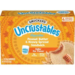 Smucker's Uncrustables Peanut Butter & Honey Spread Sandwich - 8oz/4ct