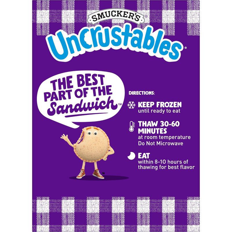 slide 6 of 10, Smucker's Uncrustables Frozen Peanut Butter & Grape Jelly Sandwich - 30oz/15ct, 30 oz, 15 ct